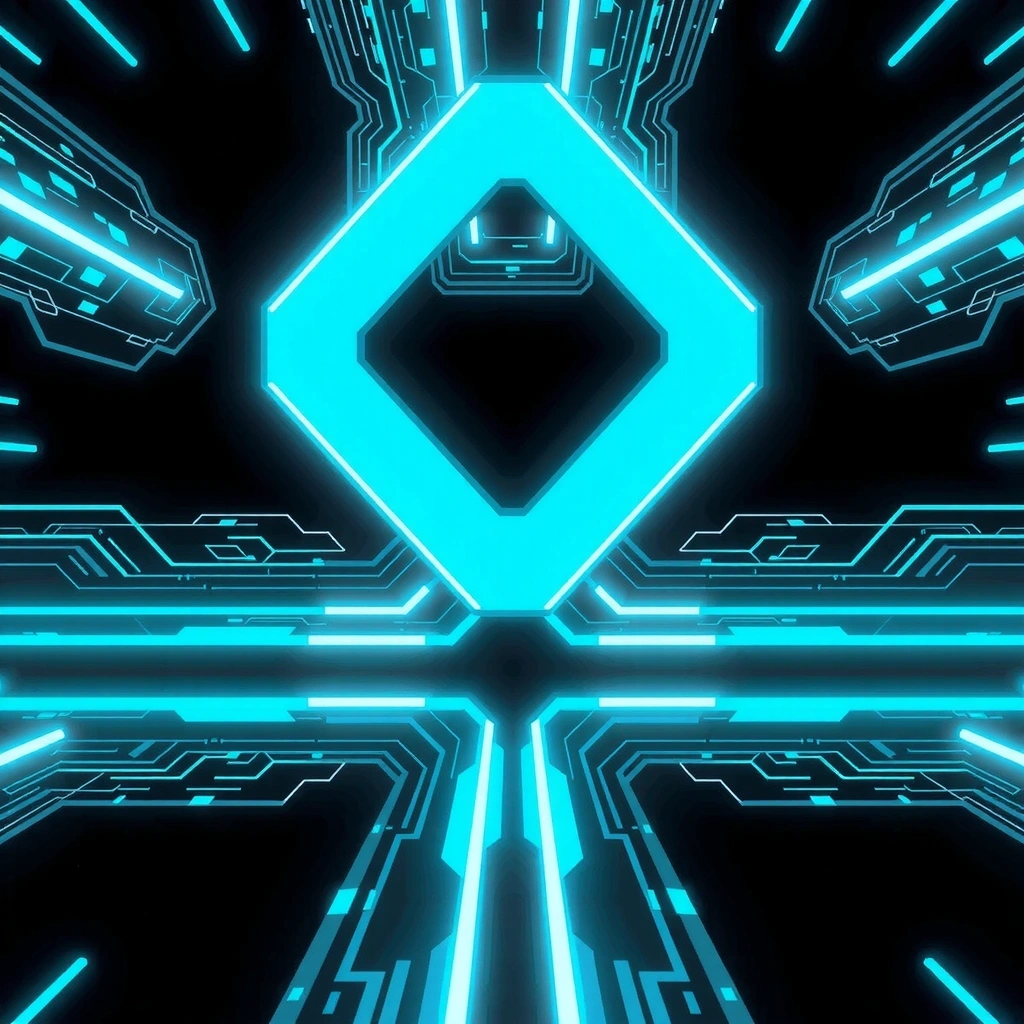 Abstract techno-futuristic background pattern